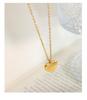 Qiong Yao 18K Gold-Plated Heart Couple Necklace - Trendy Titanium Steel Clavicle Chain P051