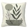 Bohemian Home Decoration Pillowcase, Minimalist Geometric Line Leaf Pattern Design, Soft and Comfortable, Sofa Cushion Cover