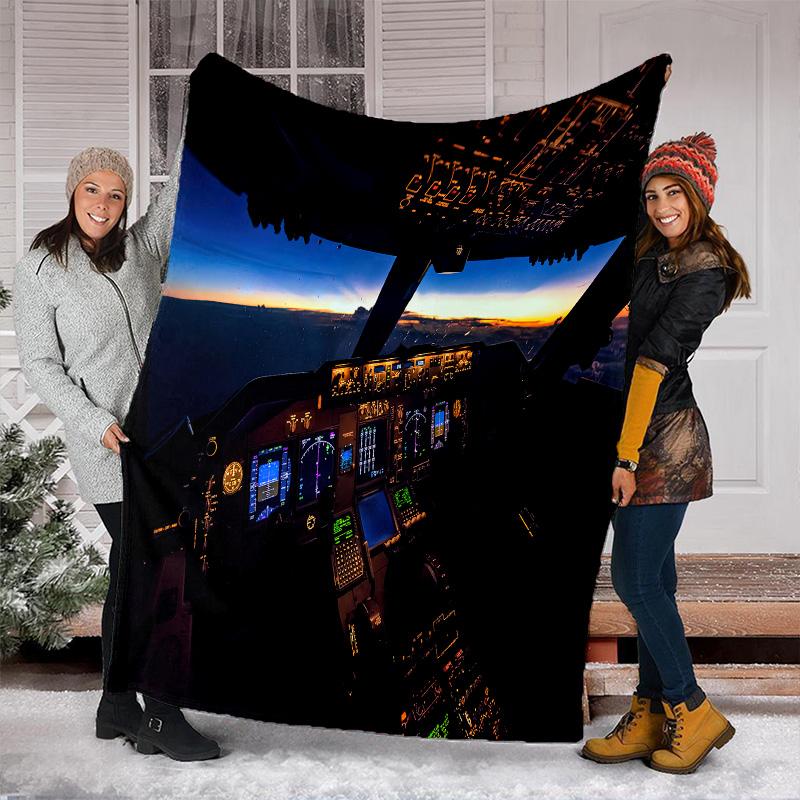 Pilotenblick Sternenhimmel Decke Perfekt für alle Jahreszeiten Weich Bequem Sofa Büro Nickerchen Reisen Geburtstagsgeschenk Weihnachtsgeschenk