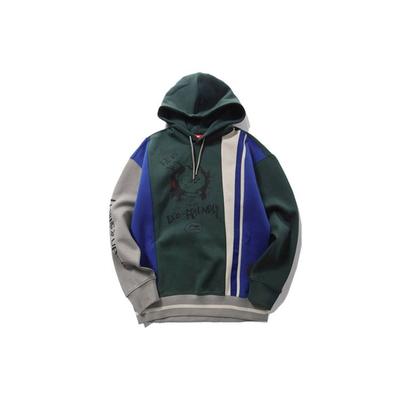 Li-Ning X Panda Joint Series Spliced Loose-Fit Pullover Hoodie Men Hoodie Dark-Green AWDPD45-1