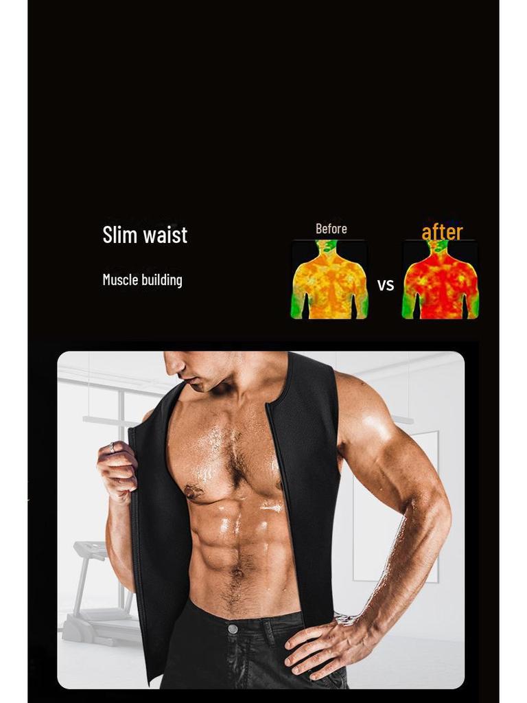 Men's Neoprene Waist Belt Vest: Sweat-Proof, Winter Warm, Body-Shaping, Sweat-Wicking Fitness Gear