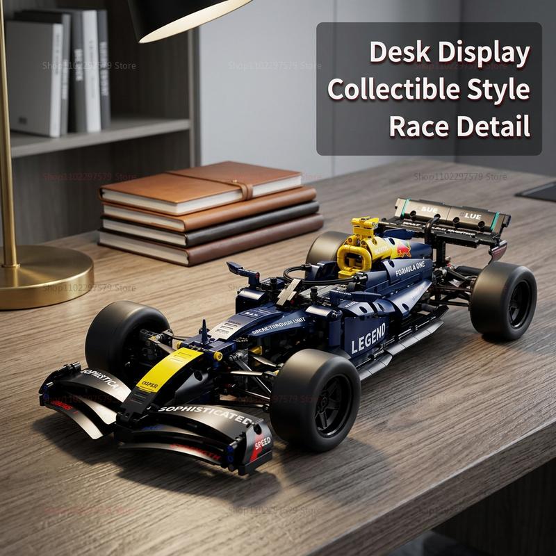 1:10 Technische Rennfahrzeug Bausteine Set 1200 Teile DIY Montage Modell Schreibtisch Dekoration Geschenke für Geburtstagsparty DIY Schmuck