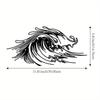 Black Iron Wave Wall Art for Living Room Patio Office, Metal Home Decor Coastal Design