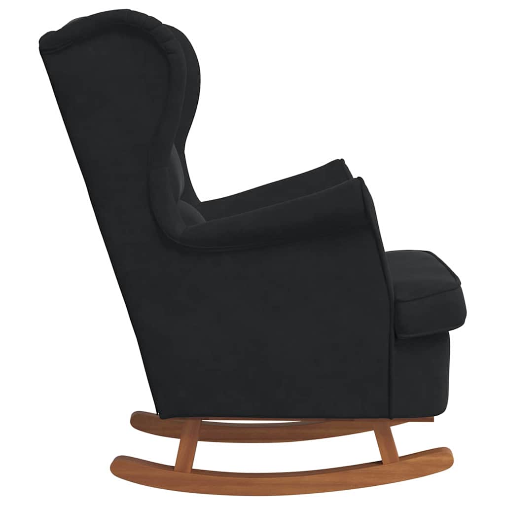 Rocking Chair with Cushion Black 92 X 71 X 100 Cm Plywood