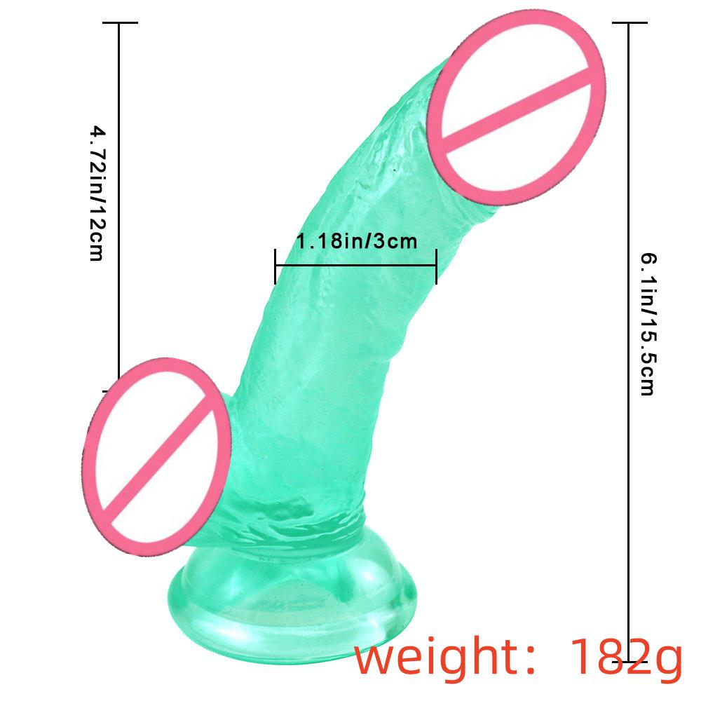 Little Moon Transparent Crystal Beginner's Suction Cup Dildo Vibrator