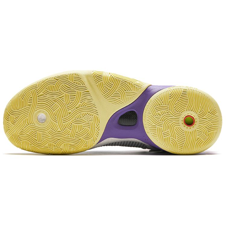 ANTA Men KT9 Professional Basketball Shoes Grey Orange Purple 112421101-4