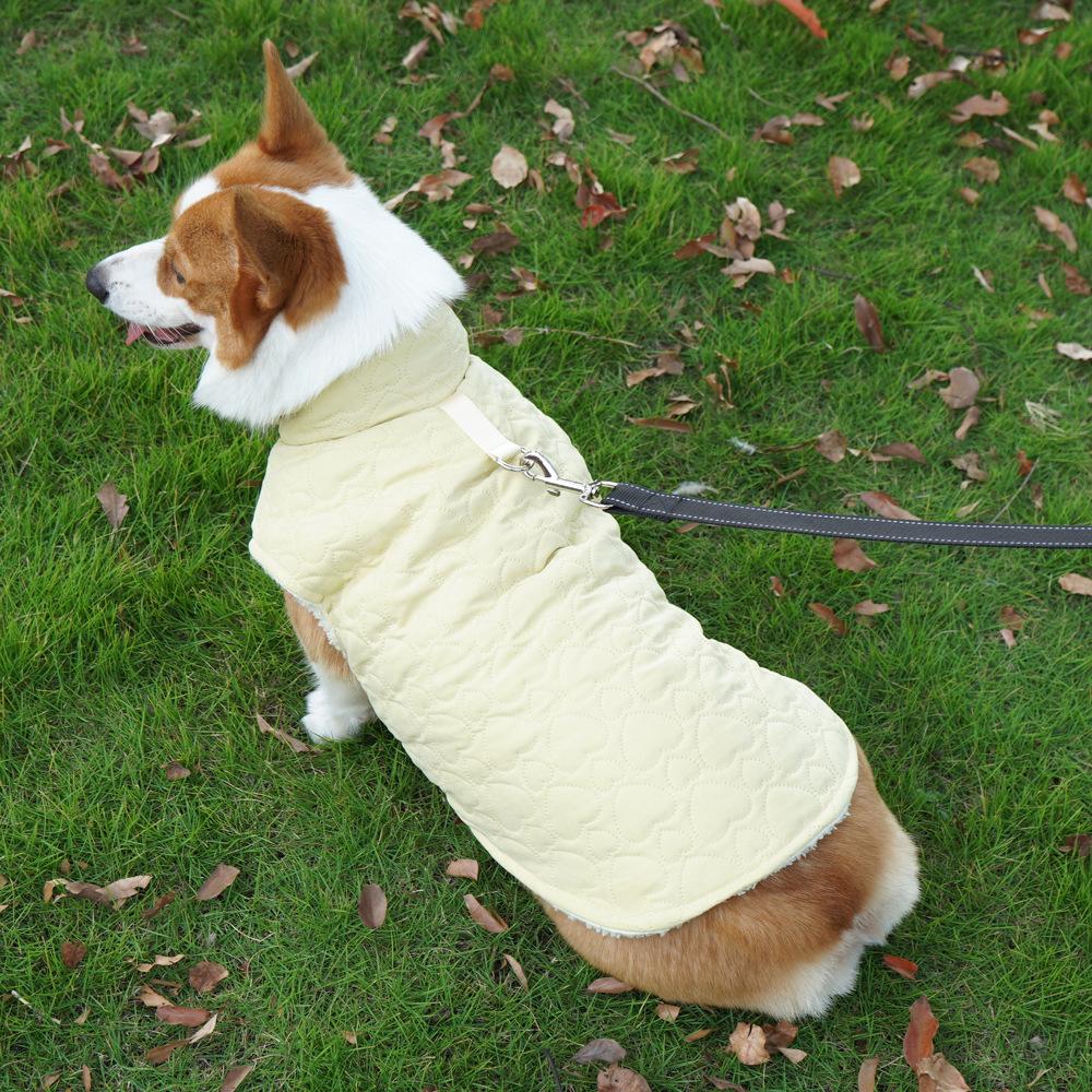 Streichel es neues Haustier Baumwollkleidung Samt Herbst und Winter Hundekleidung kleiner Hund warm als Bär Corgi-Kleidung kann geschleppt werden