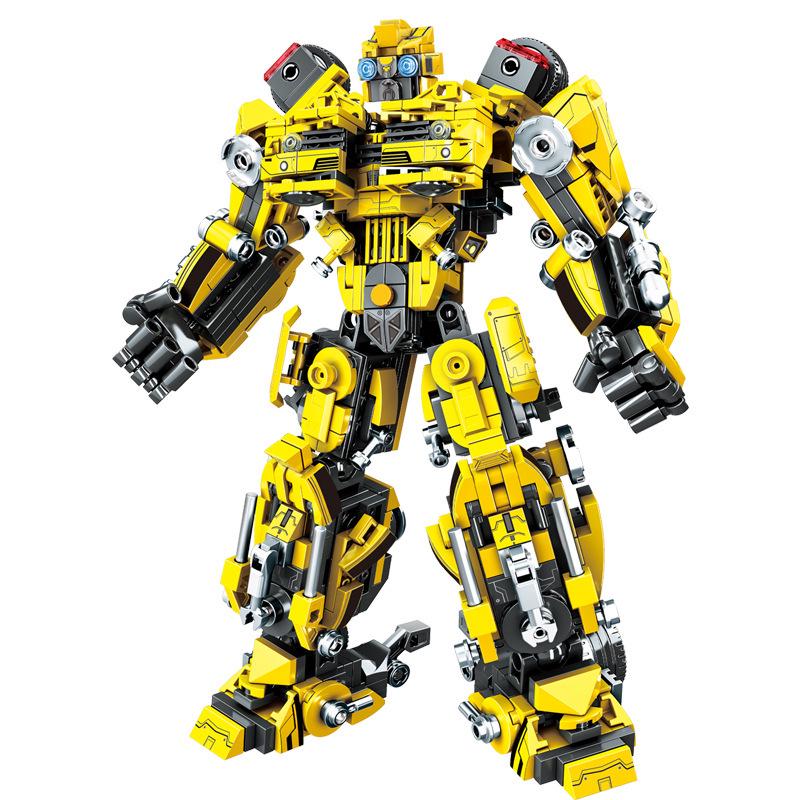 LeWan LW7013-14 Wasp Car Transformer Robot Model Assembly Building Blocks Toy