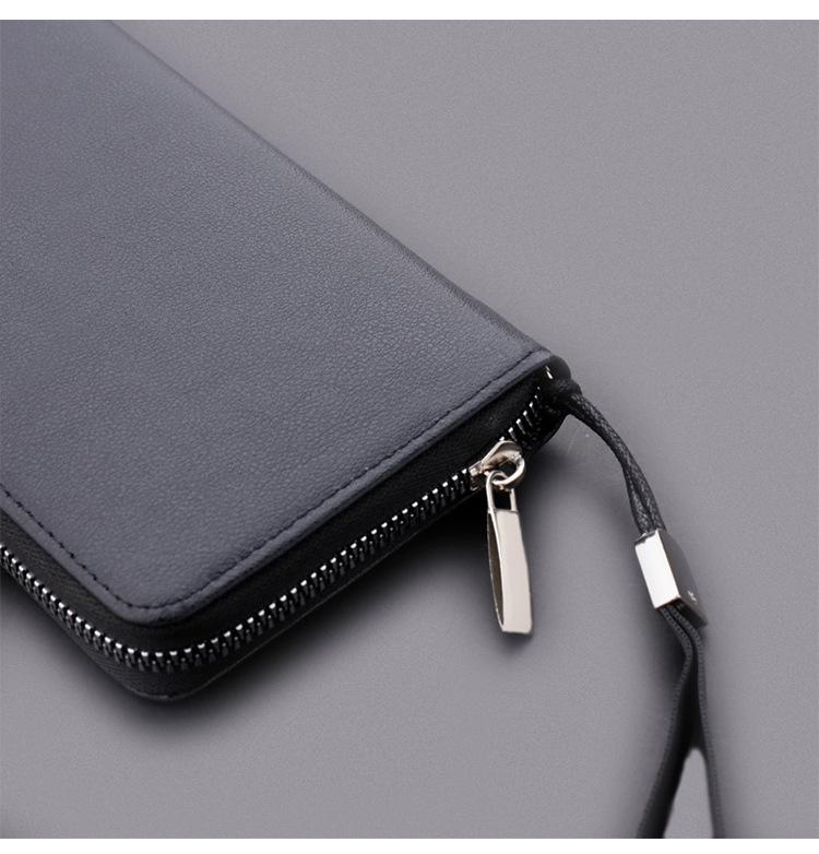 Men's Business Zipper Clutch: Large Capacity, Fashionable Handbag & Phone Wallet
