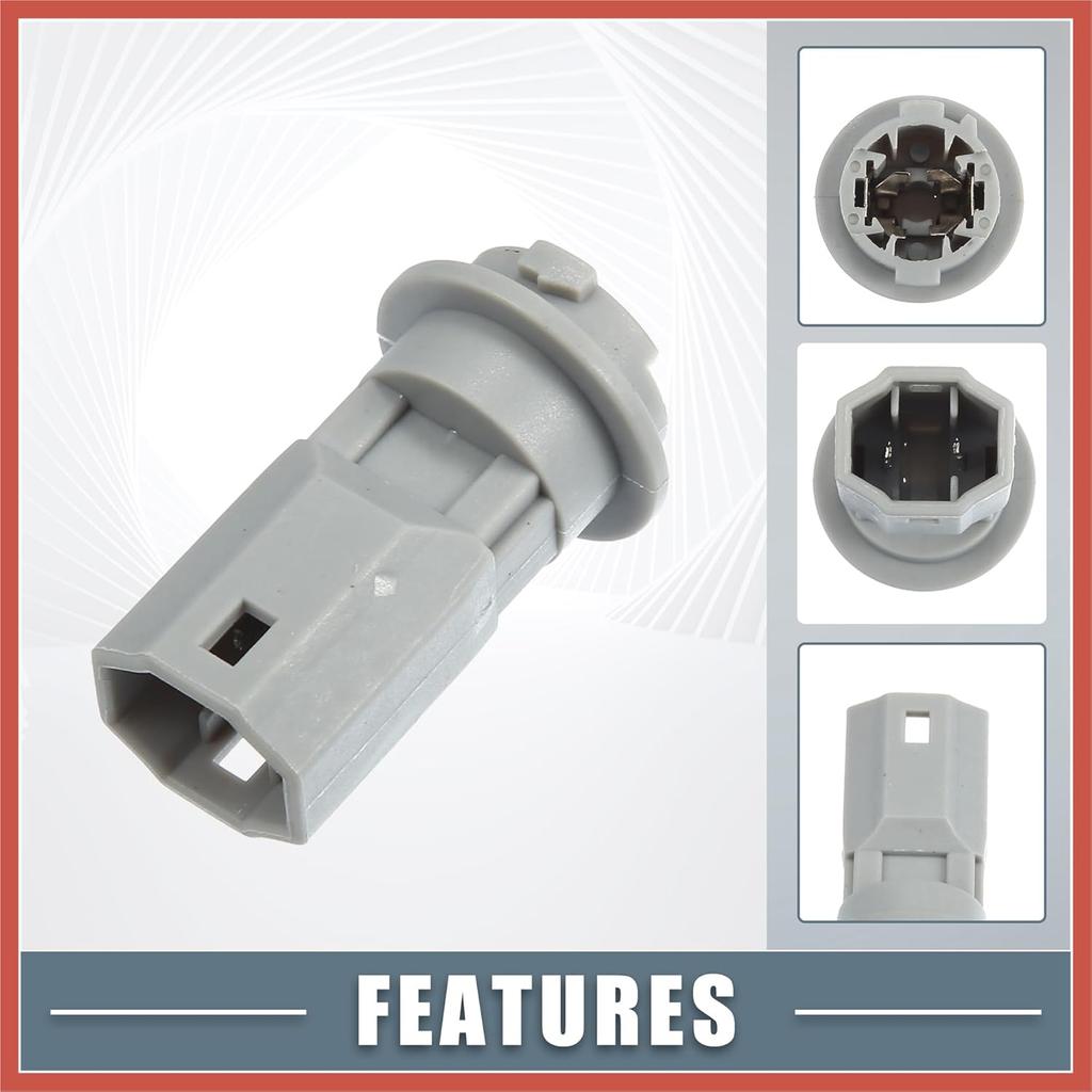 ACROPIX License Plate and Rear Side Marker Light Bulb Socket Connector 90075-99011 for Toyota RAV4 16-18 for Toyota Prius 04-15 Plastic Gray Car