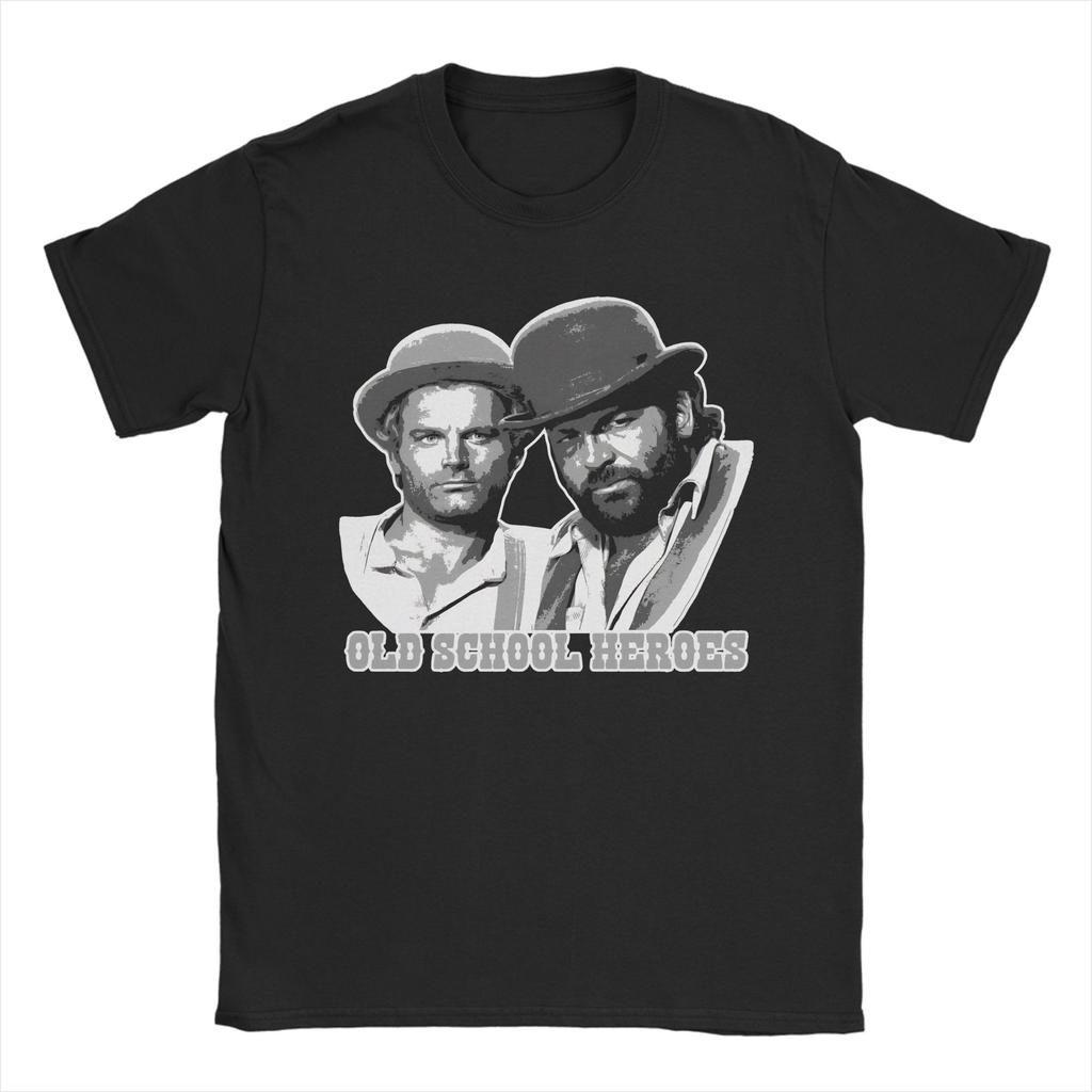 Nuove Magliette Bud Spencer Unisex Girocollo Maglietta in Cotone Manica Corta Maglietta Unica