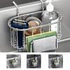 Hanging Stainless Steel Sink Drain Basket Silver/Black/Grey Sink Storage Rack  Rags