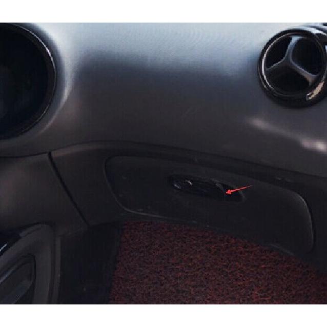 Cover Trim Black ABS Co-Pilot Storage Box Handle For Benz Smart Fortwo 2015-