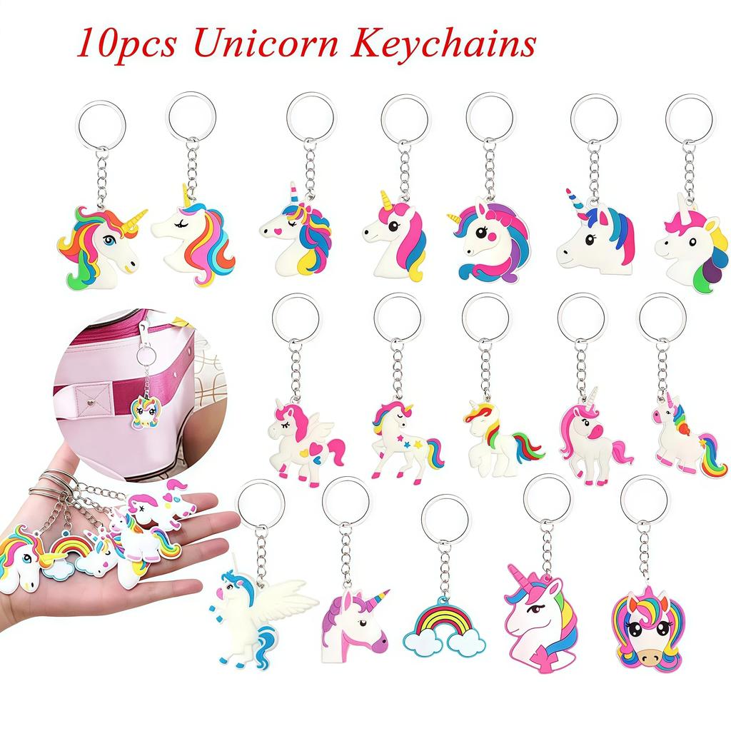 Rainbow Unicorn Birthday Party Decor Unicornio Gifts Tableware Balloons Banner Bracelets Keychain Girls Party Favors Photo Booth