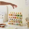 Cute granule display box Stackable Pop Mart Case - Dustproof Blind Box Display Shelf for 3" Figures Acrylic Magnetic Organizer