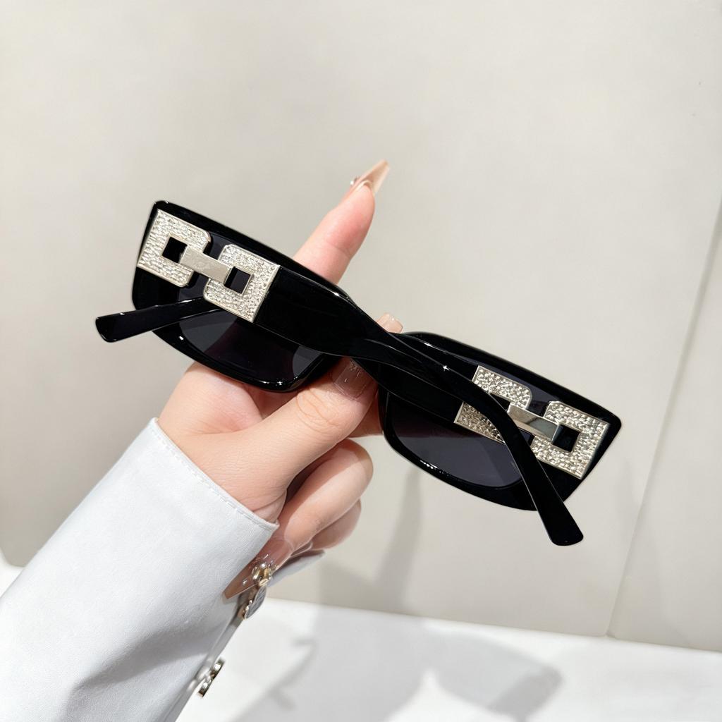 Sunglasses with Chain Square Fashion Shades for Women Men