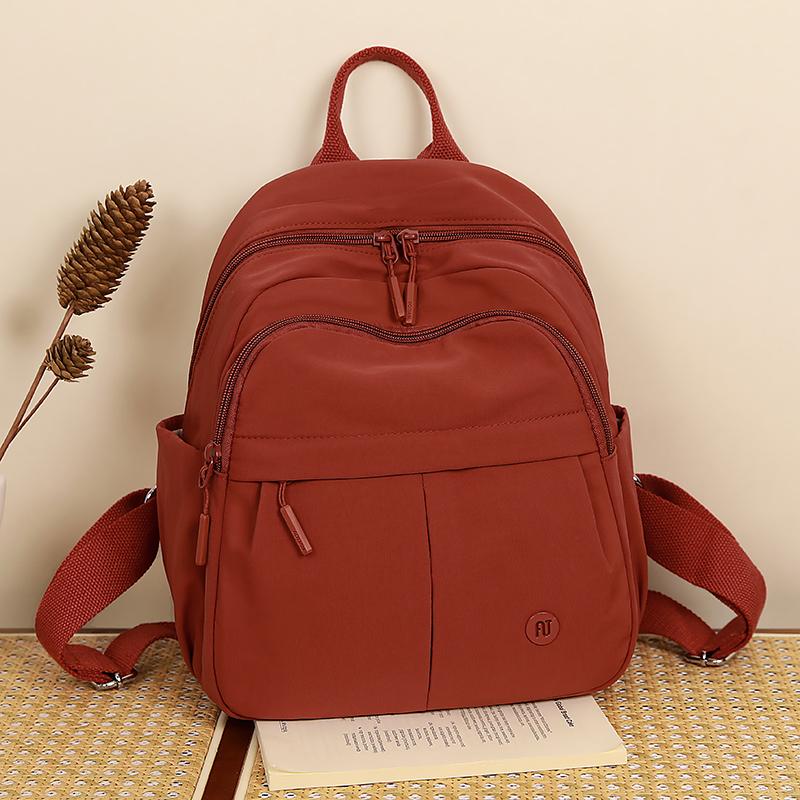 Reiserucksack mit großem Fassungsvermögen, einfarbiger Damenrucksack