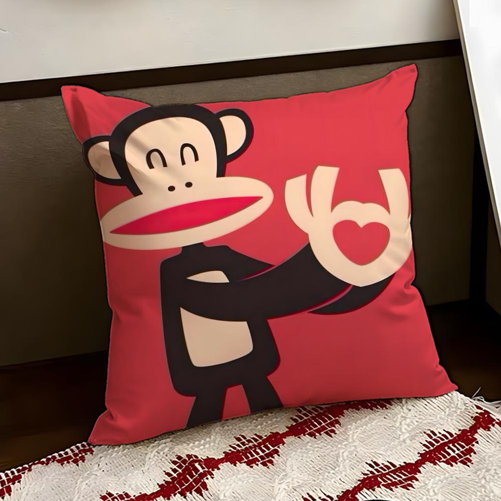 Cartoon PPaul Frank Monkey Cushion Cover Reversible Soft Durable Pillow Cover Home Car MultiScene Use for Daily Comfort