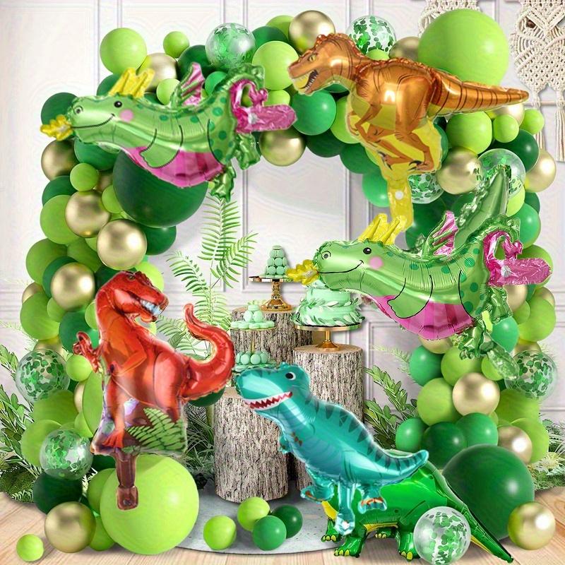 4pcs Cartoon Mini Dinosaur Aluminum Foil Balloons Birthday Party Background Decoration Indoor Outdoor Photography Props