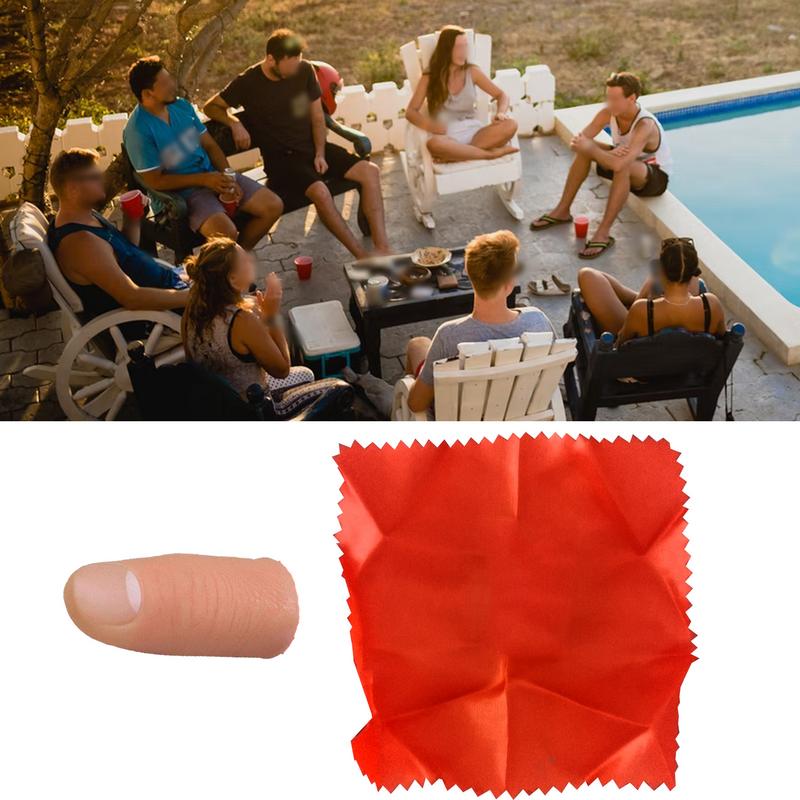 Fashion Thumb Tip Finger Fake Magic Trick Close Up Vanish Appearing Finger Trick Props Disappearing Silk Show Prop Prank Toy