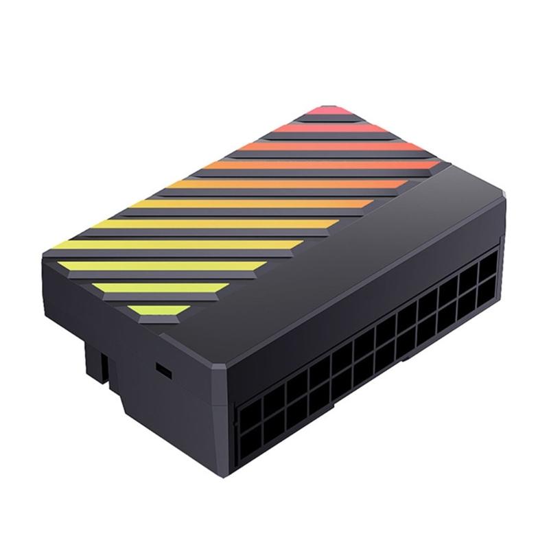 Insulated 24pin Adapter With 90 Degree Horizontal Outlet Enhancing Chassis Aesthetics And Safe Cable Management