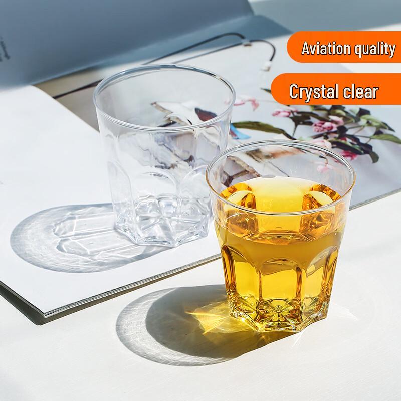 Jinwuyuan 200ML Disposable Thickened Octagonal Hard Plastic Cups
