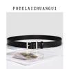 Korean Style Women's Casual Fashion Belt with Square Alloy Buckle for Dresses and Coats