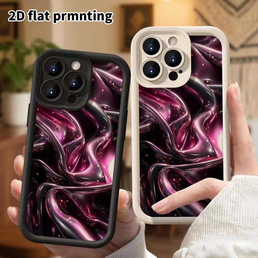 Phone Case: 2D Flat Design Suitable for iPhone 18, 17, 16, 15, 14, 13 Pro Stepped Protective Case, Metal Texture, Halloween Gift