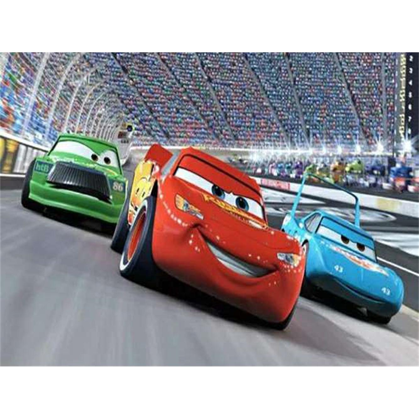 Disney Cartoon Auto Bastelset Quadratisches Puzzle Künstliche Diamantmalerei 5D Kunst Mosaik Stich Dekor Haus Pixel Raum Zuhause Groß Round 20x30cm