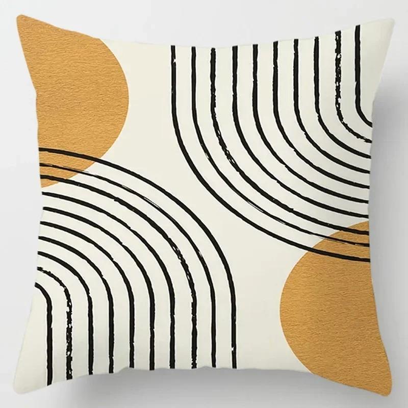 Home Office Decorative Pillow Bedroom Sofa Car Cushion Cover Abstract Line Pattern Series Throw Pillow