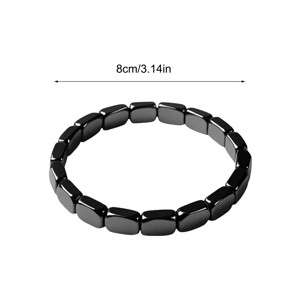 

8x8cm Hematite Bracelet Masculine Bracelet with Natural Hematite Masculine Jewellery Wrist Decor Everyday Wear Braslet