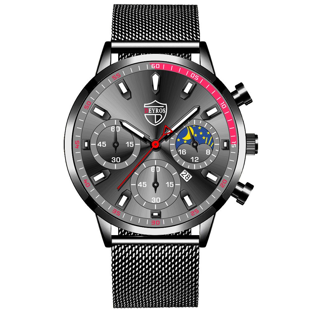 Mesh Belt Watch Men S Trend Calendar Luminous Automatic Quartz Watch