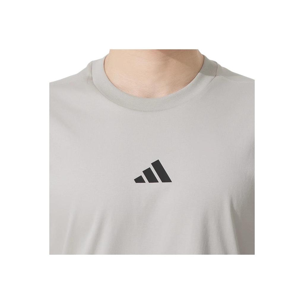 adidas Training Running Soft Comfortable Breathable Short Sleeve T-Shirt Men Tops Gray JF3259