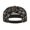 Scary Skull Gothic Skeleton Print Baseball Cap Funny Flat Brimmed Hat 3D Printed Snapback Flat Bill Hip Hop Hat for Men Women