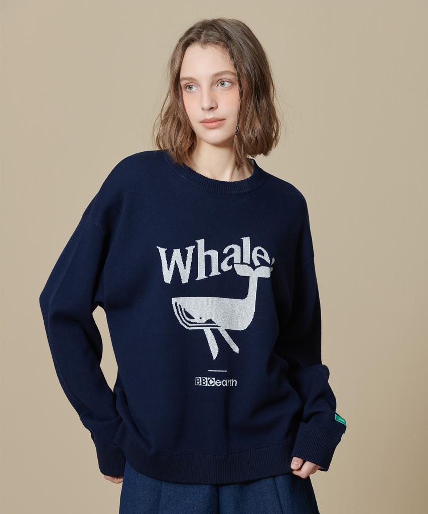 BBC EARTH Endangered Animal Reversible Sweater_Navy