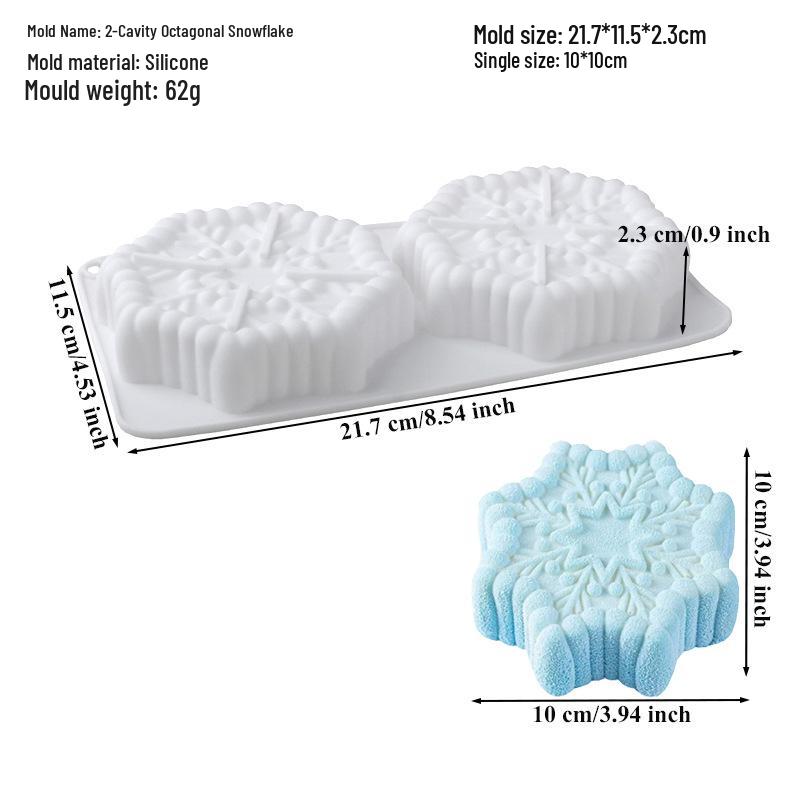 Shenhong Christmas Silicone Mold: 6-Cavity Tree & Santa Decorations for Mousse Cake and Chocolate Baking