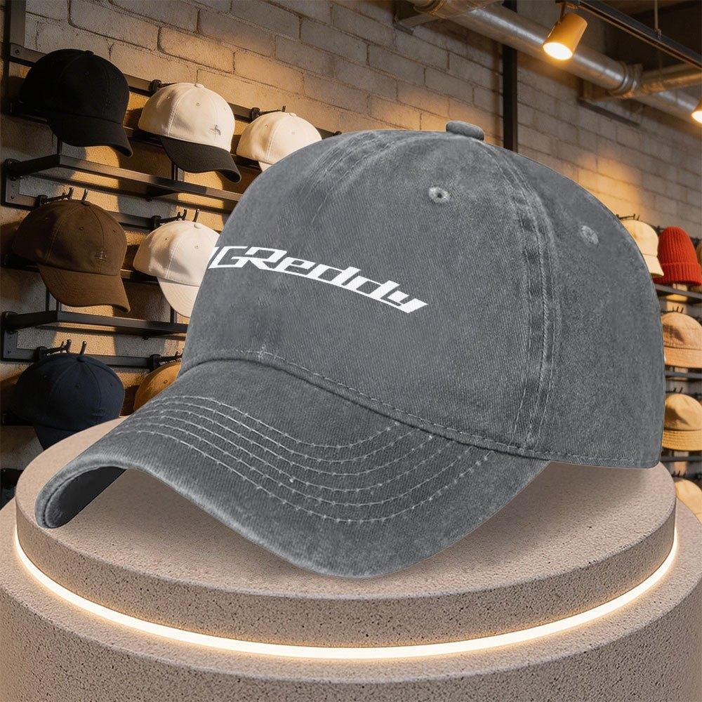 Greddy Logo Print Duckbill Baseball Cap Adjustable Casual Hat For Parties Outdoor Sports Daily Wear