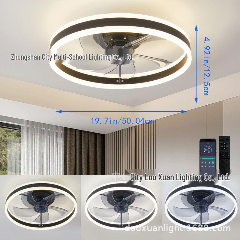 Modern Minimalist Ceiling Fan Light for Bedroom, UL Certified, 110V