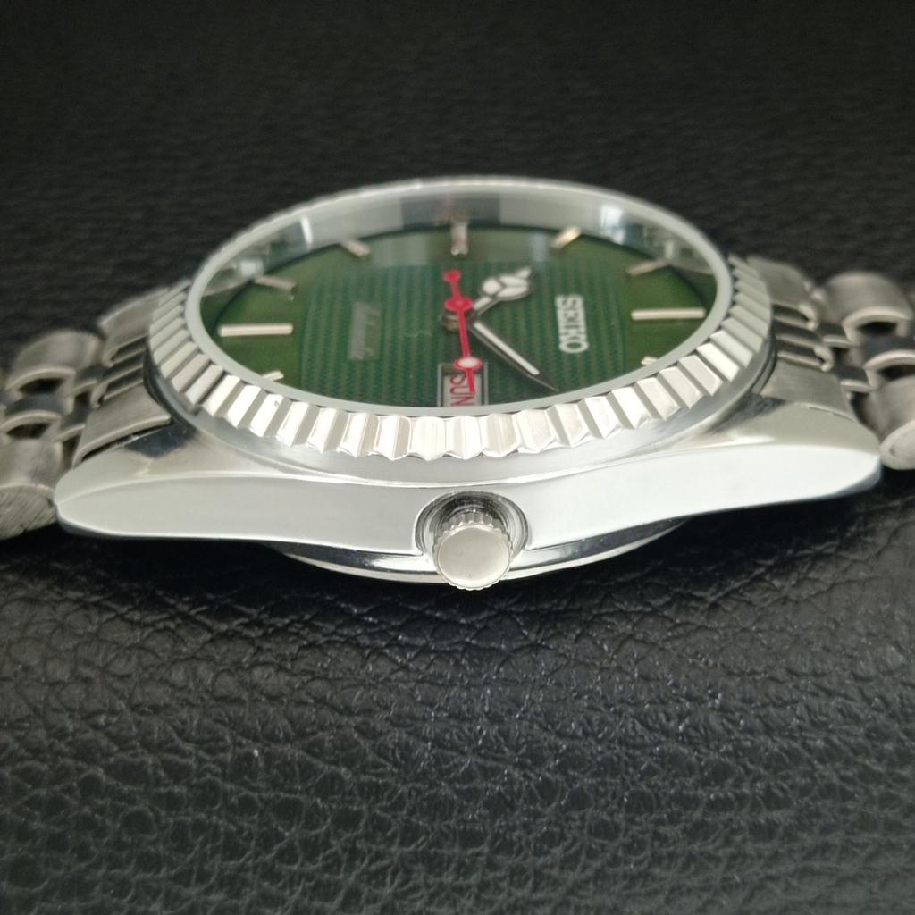 VINTAGE REFURBISHED SEIKO AUTOMATIC 6309A JAPAN MENS GREEN DIAL WATCH a443141-1