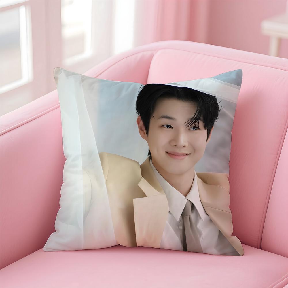 Talented Korean Actor CChoi Wooshik Cushion Cover Pillowcase Short Plush Invisible Zipper Room Sofa Cushion Cover