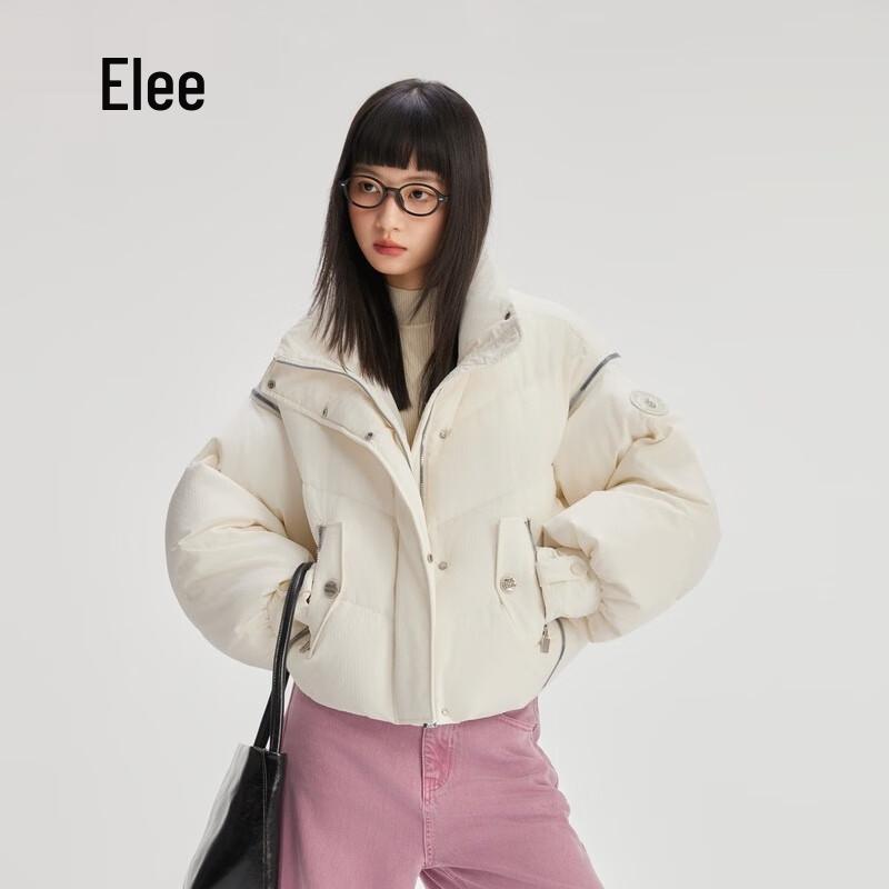 Aolaiyi Women's Cropped Stand-Collar Down Jacket