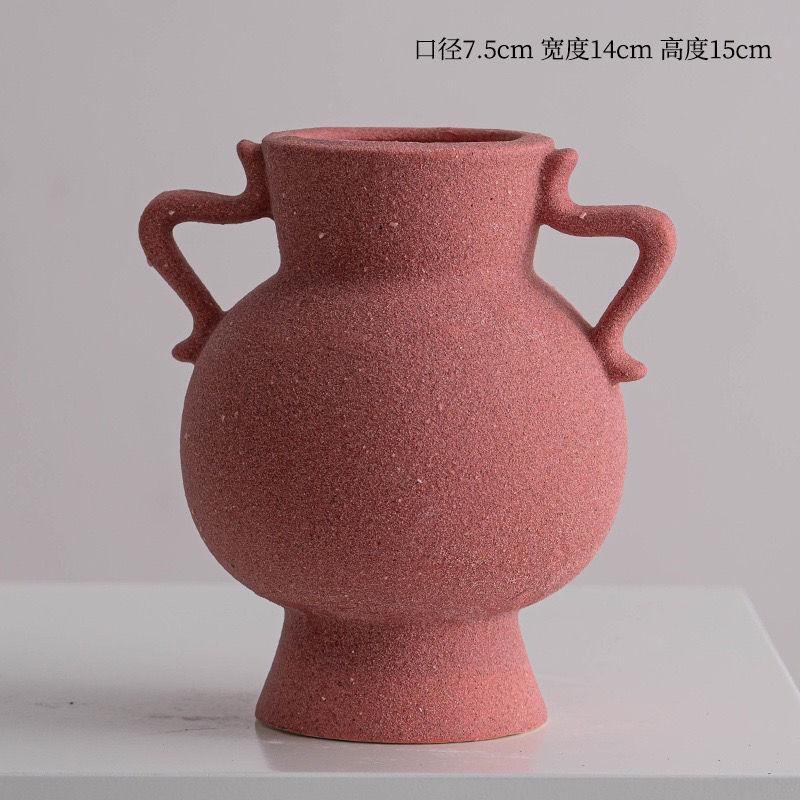 Creative Amphora Special-shaped Vase Living Room Dining Table Decoration Simple Art Cutout Ceramic Vase Flower Home Decoration