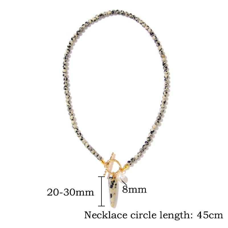 Bohemian Natural Stone Bead Choker Necklace Handmade Irregular Ladies Gemstones Beaded Jewelry Collar Party Friend Gift Femme