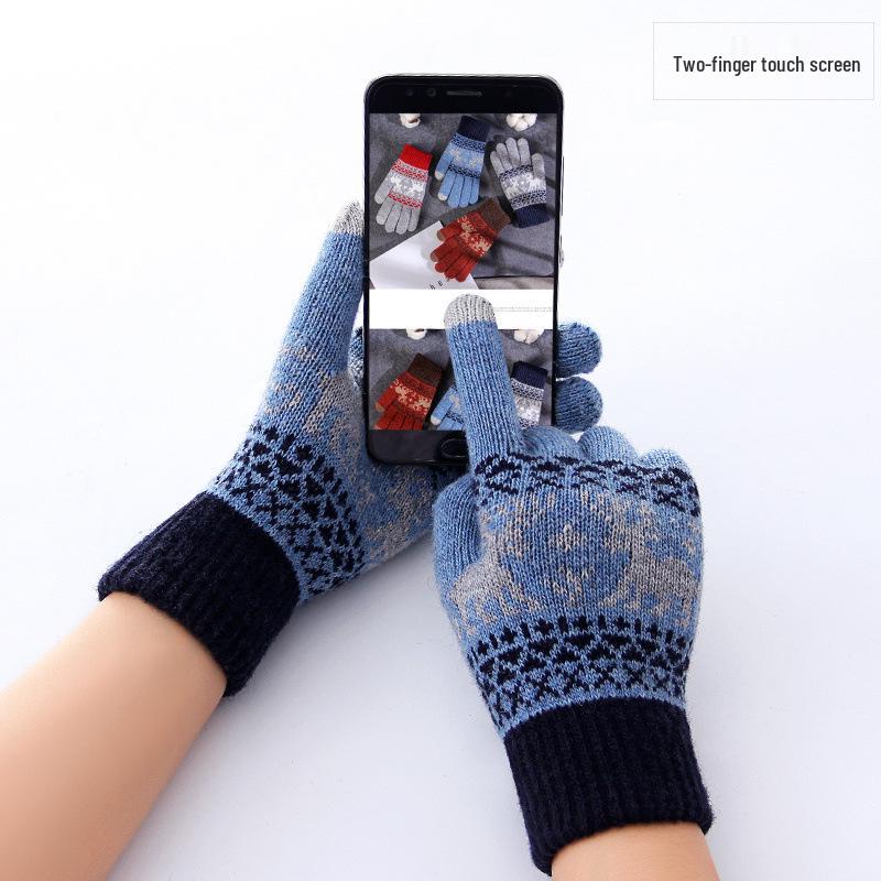 Women's British Style Warm Touchscreen Cycling Gloves for Autumn & Winter