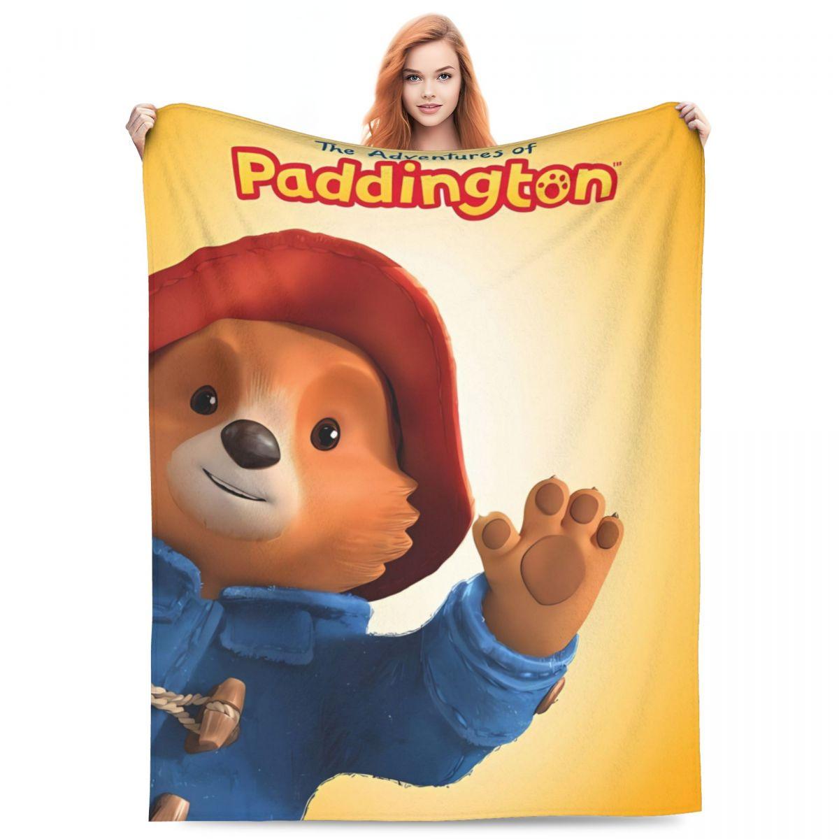 Paddington Brown Bear Adventures Blankets Airplane Travel Flannel Throw Blanket Warm Soft Customized Quality Bedspread Gift Idea 75x90cm