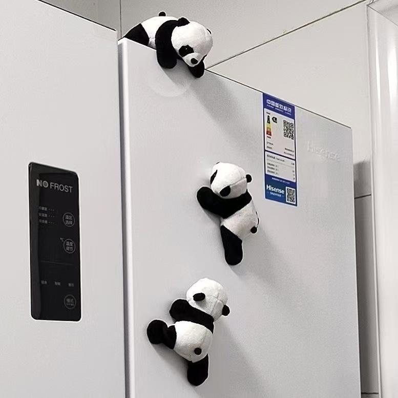 Aimant de réfrigérateur figurine panda - adorable petit ours décoration magnétique pour la maison