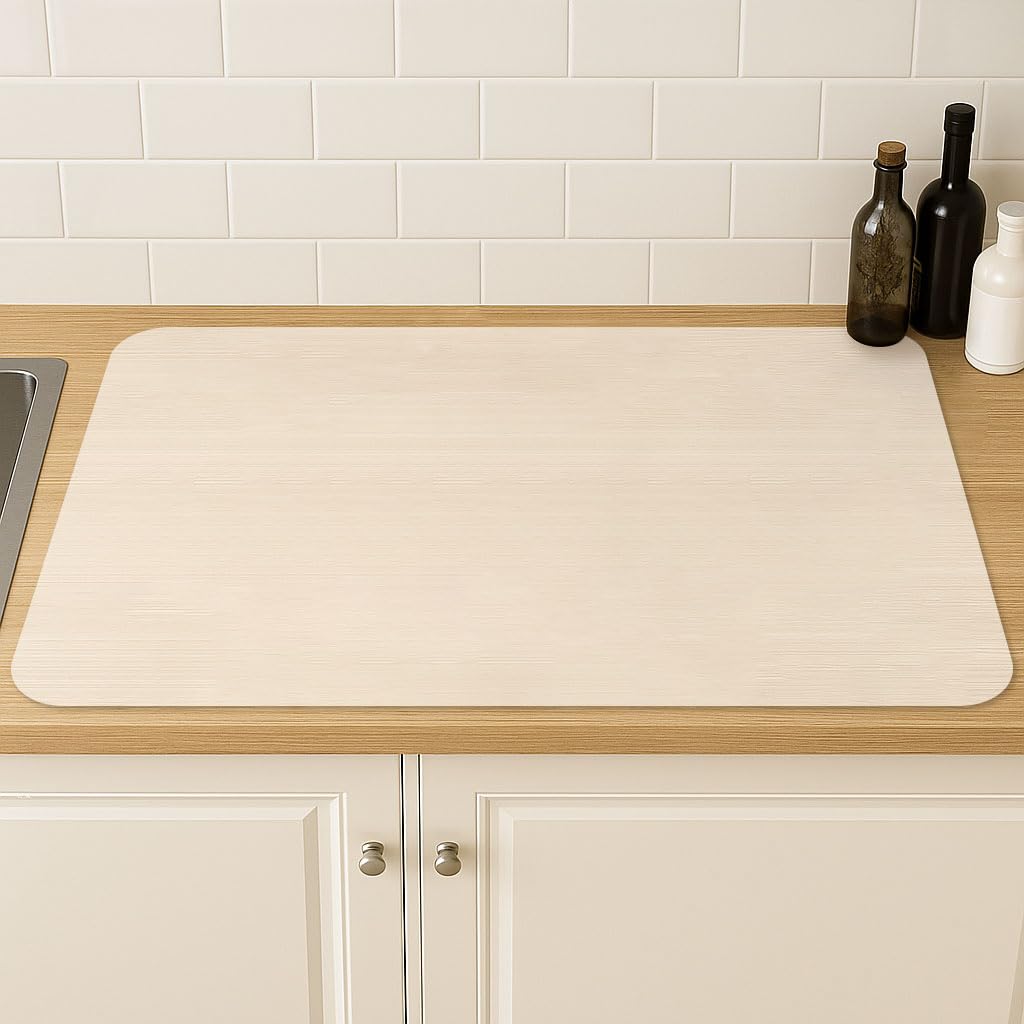 

BBice Силиконовый Кухонный Столешница Термостойкий Холодостойкий Гигиеничный Тисненый Посудомоечная машина DIY Режущийся Коврик, 1,2 мм, Защита, 80x60 см, Белый, белый