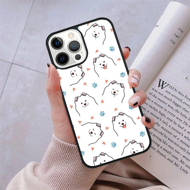 Husa de telefon Samoyed Puppy pentru iPhone 5 6 7 8 Plus X XR XS SE2020 Apple 11 12 13 mini Pro Max Galaxy S10 S20 S21
