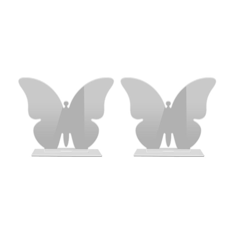 Set of 2 Clear Acrylic Butterfly Table Number Stands Table Place Cards for Parties Gatherings Wedding DIY Table Setting