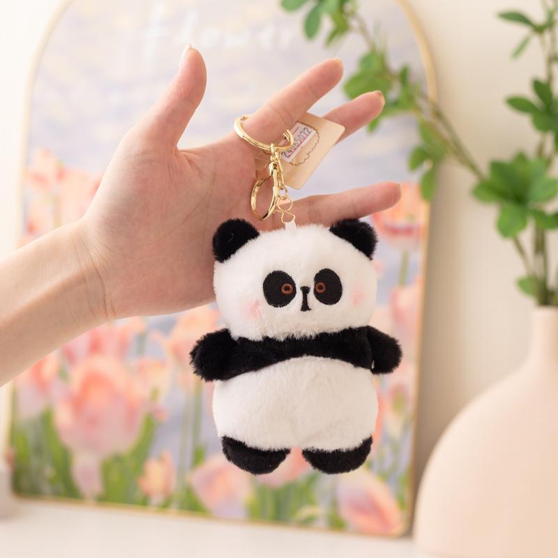 Cartoon Capibara Capybara Doll Plush Toy Hamburger Capybara Panda Small Pendant Bag Keychain
